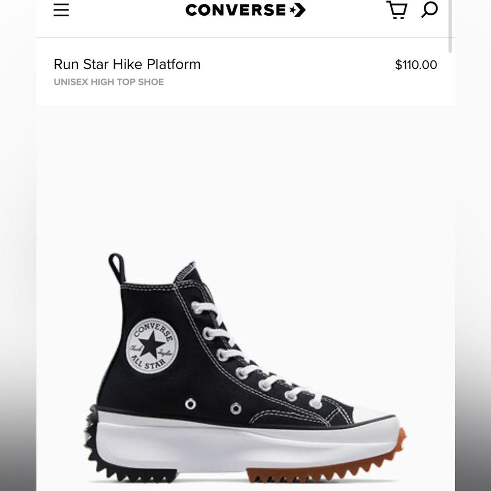 Run Star Hike Platform high top Converse great condition women’s size 5